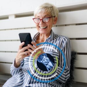 Woman researching medical imaging options on her phone